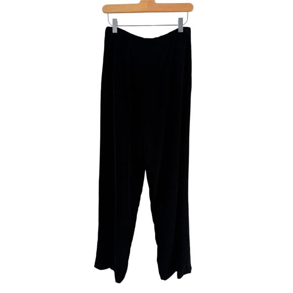 Talbots Classic High Waisted Straight Leg Velvet Pants Black 6 - Picture 1 of 5